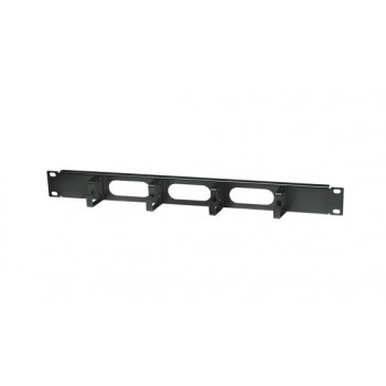 Intellinet 204279 organizador de cabos para rack 19 polegadas 1U com 4 ganchos, 48 mm de profundidade, preto