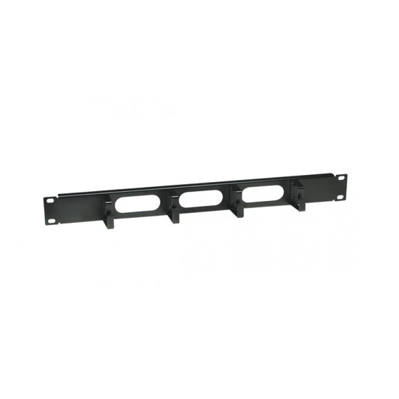 Intellinet 204279 organizador de cabos para rack 19 polegadas 1U com 4 ganchos, 48 mm de profundidade, preto