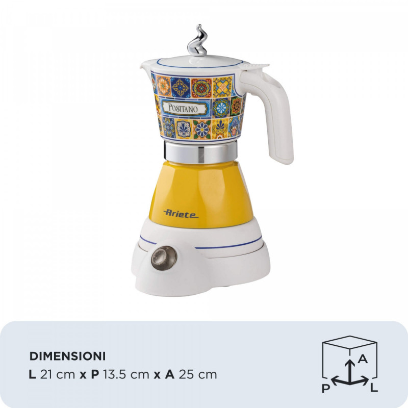 Ariete Moka Positano Electric cafeteira moka elétrica 1358PO, preta