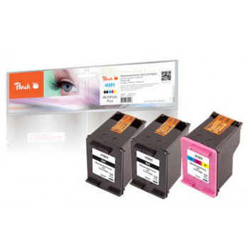Cartucho de tinta compatível Peach PI300-563 pack de 3 preto ciano magenta amarelo para HP DeskJet 1000 1010 1050 1050A 1055 1510 e outros