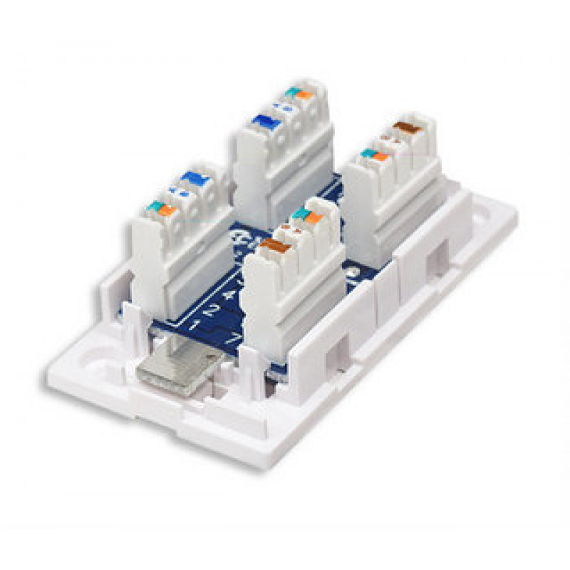 Tomada Keystone Intellinet 504904 Cat5e UTP, tecnologia de corte LSA a 90 graus, branca