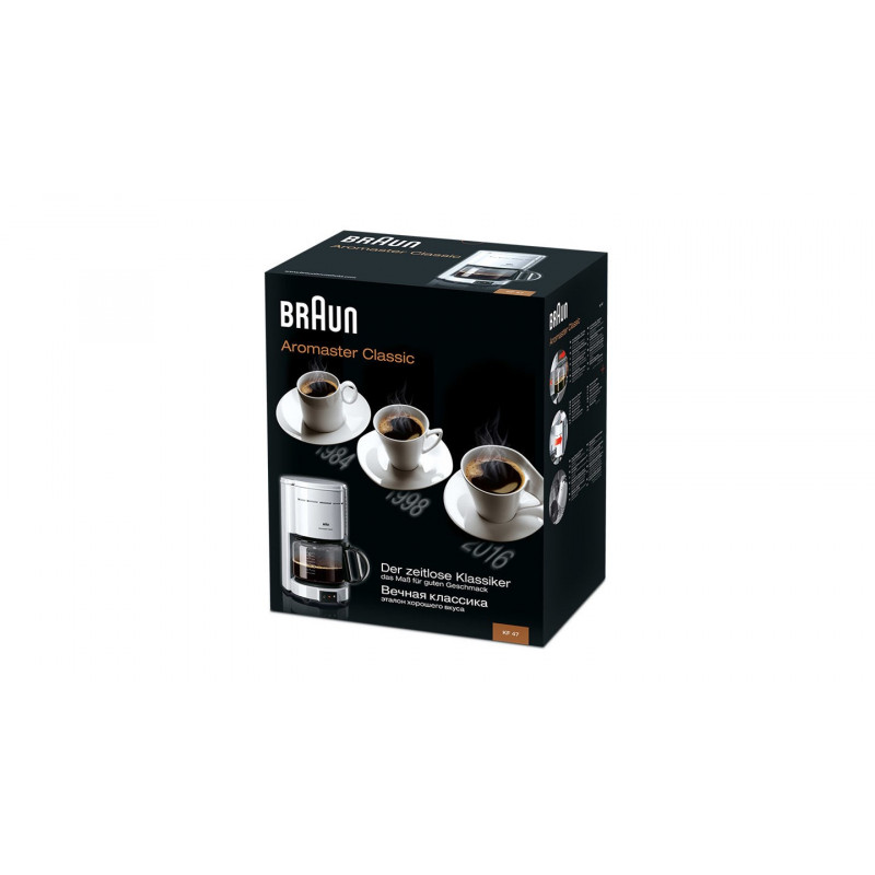 Braun KF 47/1 WH máquina de café de filtro, 1000 W, branca