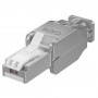 Techly 105889 Ficha modular RJ45 Cat6 STP sem ferramentas, 1G, blindada, transparente