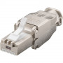 Techly 105872 RJ45 Cat6a 10G Ficha modular sem ferramentas, STP