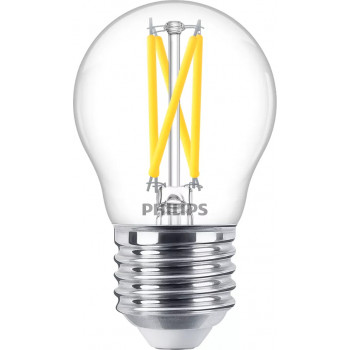 Philips LED Classic WarmGlow P45 transparente regulável E27 2,3W 250lm 2200-2700K