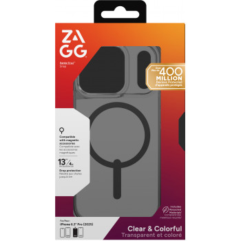 Capa ZAGG Santa Cruz Snap para iPhone 17 Pro - preto meia-noite