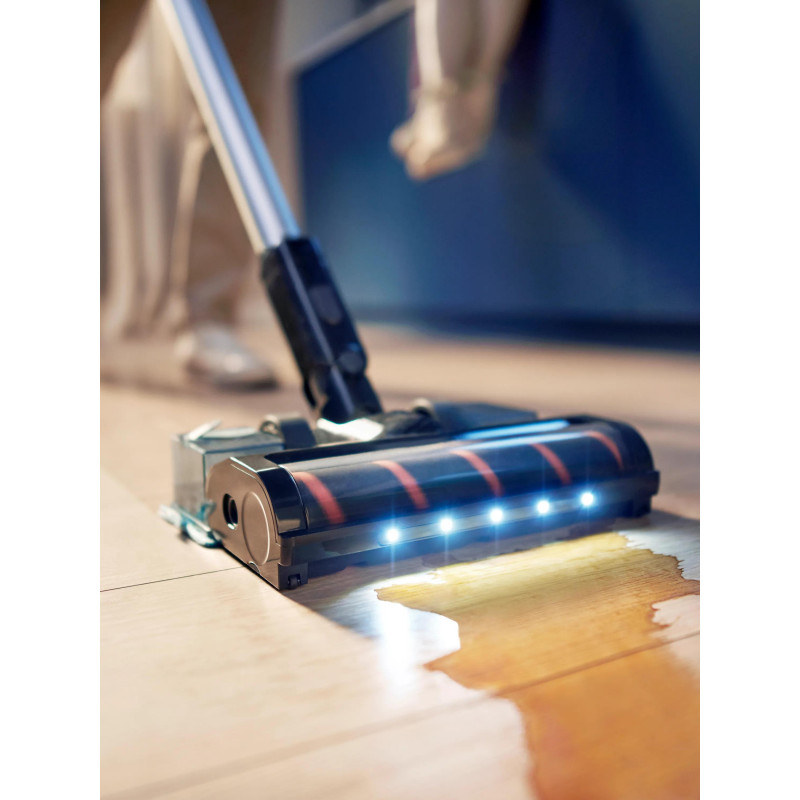 Philips Aqua 3000 Series XC3131/01 Aspirador Vertical a Bateria com Limpeza a Húmido e a Seco, 21,6 V, 50 min de Autonomia, Depósito de Pó de 0,3 l, Escova Aqua LED, Modo Portátil, Branco