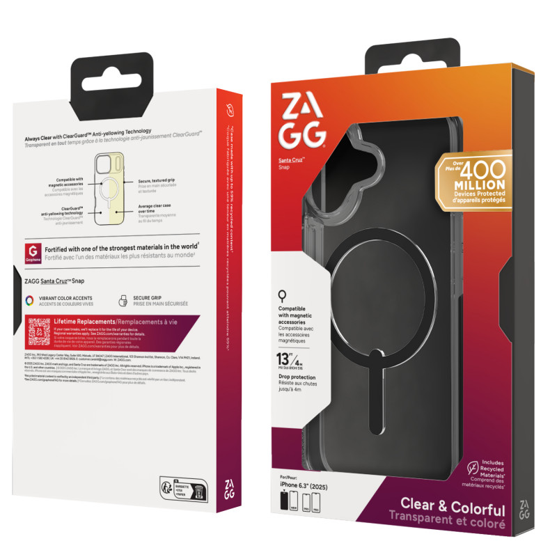 ZAGG Santa Cruz Snap Capa para Apple iPhone 17 - Preto