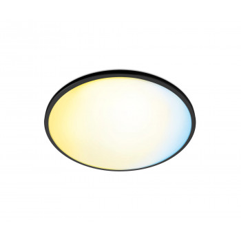 Luminária de teto Signify WiZ Super Slim, branco ajustável e cor, 14 W, preta