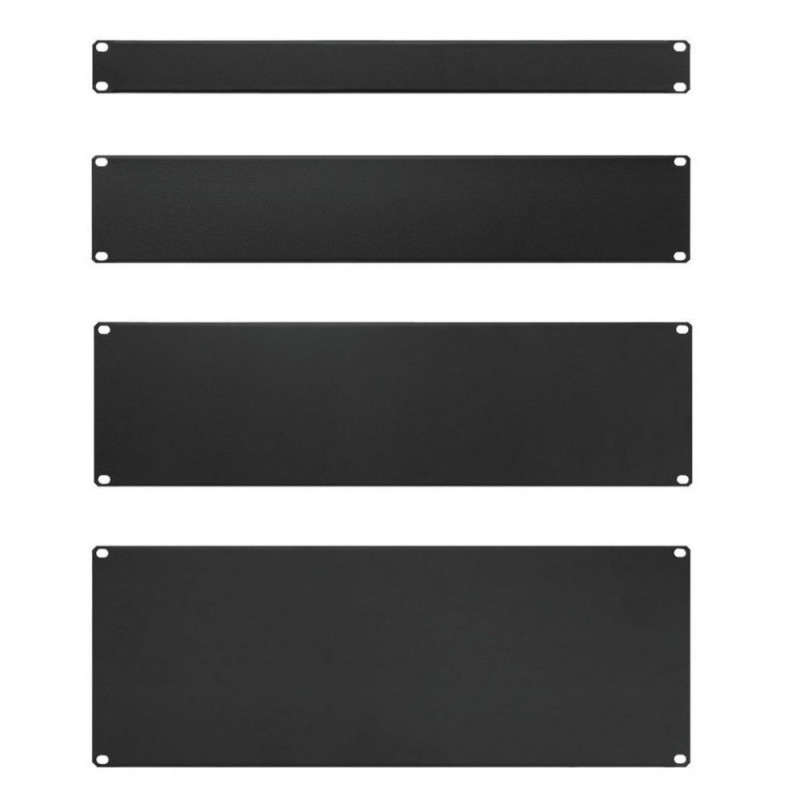 Painel cego para rack Techly 302013 2U 19 polegadas, aço, preto