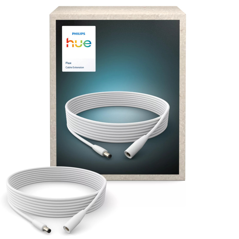 Cabo de extensão Philips Hue Flux para fonte de alimentação para EU/UK/ANZ, 2,5 m, Preto