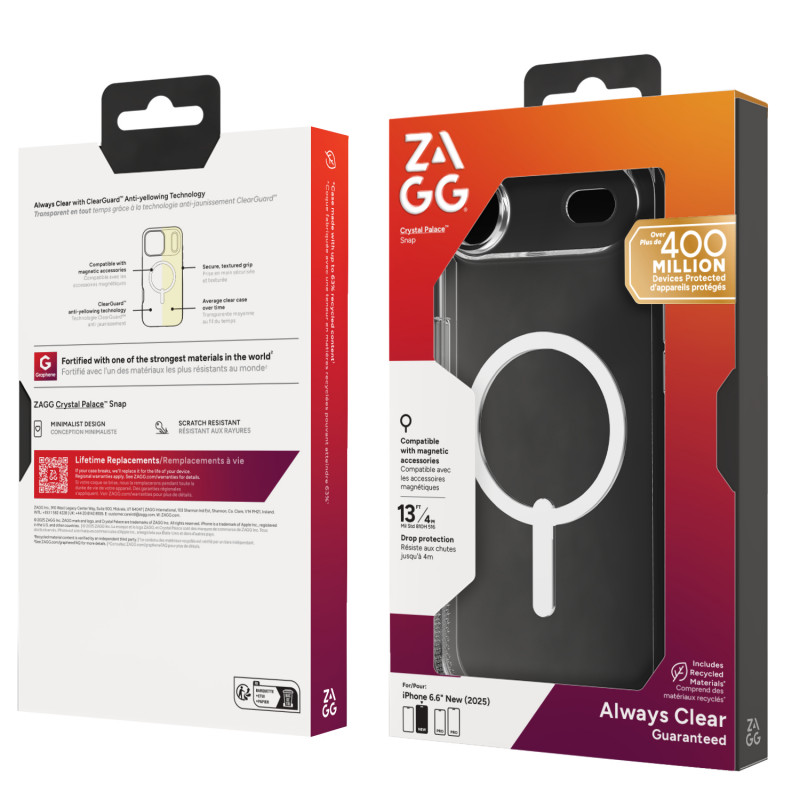 Capa ZAGG Crystal Palace Snap para iPhone Air