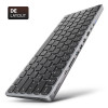 Teclado AXAGON HMC-KB-GE USB-C 5Gbps com hub 9-em-1, layout alemão, HDMI 4K, Gigabit Ethernet, 100W PD, leitor de cartões, preto