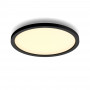 Philips Hue Aurelle Luminária de painel redonda preta - Luminária de teto LED inteligente, ajuste de branco, 2200 lm, Bluetooth & Zigbee