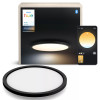 Philips Hue Aurelle Luminária de painel redonda preta - Luminária de teto LED inteligente, ajuste de branco, 2200 lm, Bluetooth & Zigbee