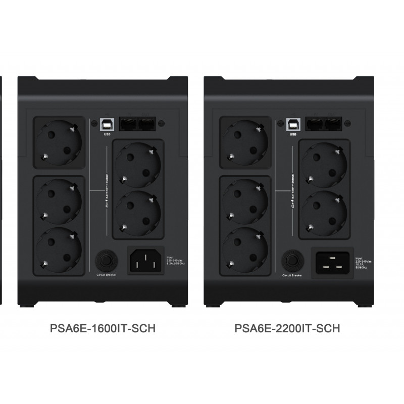 Vertiv PSA6E-2200IT-SCH UPS online de dupla conversão 2200 VA (Rack/Tower, 5x C13, 1x C19)