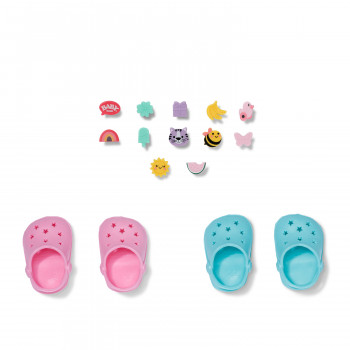 ZAPF CREATION BABY born sapatos de banho com pinos, 2 pares, para bonecas de 43 cm