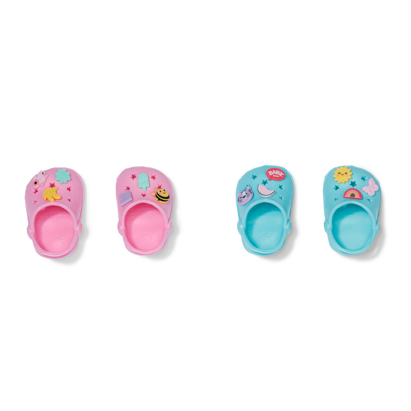 ZAPF CREATION BABY born sapatos de banho com pinos, 2 pares, para bonecas de 43 cm