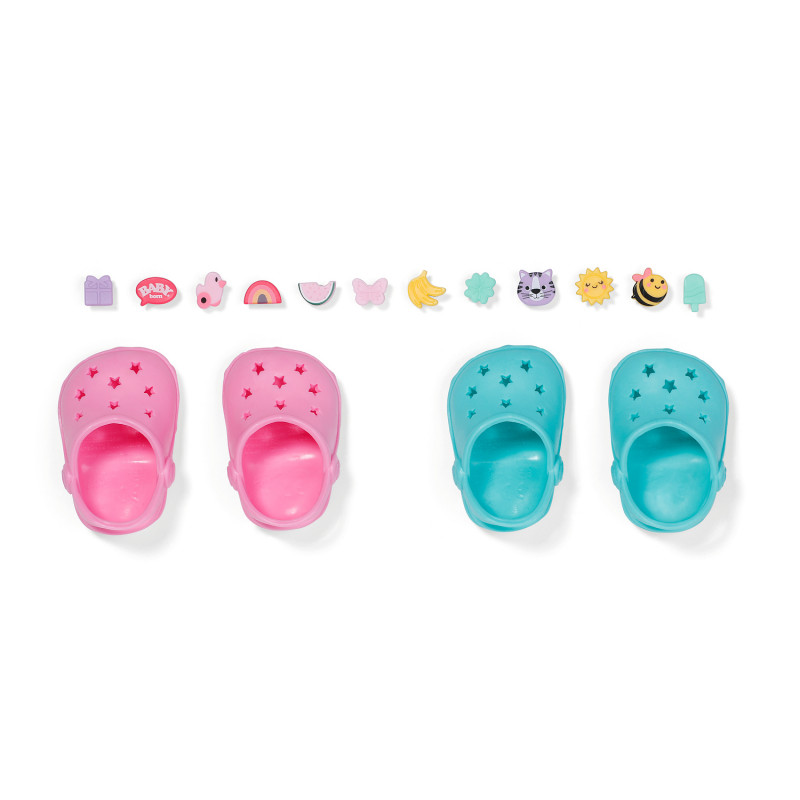 ZAPF CREATION BABY born sapatos de banho com pinos, 2 pares, para bonecas de 43 cm