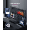 ICY BOX IB-DK7402-C31 Diamond Dock 12-in-1 estação de ancoragem USB-C, 5x saída de vídeo, 140 W PD, DisplayLink, antracite/preto