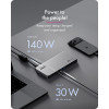 ICY BOX IB-DK7402-C31 Diamond Dock 12-in-1 estação de ancoragem USB-C, 5x saída de vídeo, 140 W PD, DisplayLink, antracite/preto