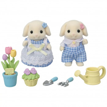 EPOCH Sylvanian Families - conjunto de brincar de flores e jardim com figuras