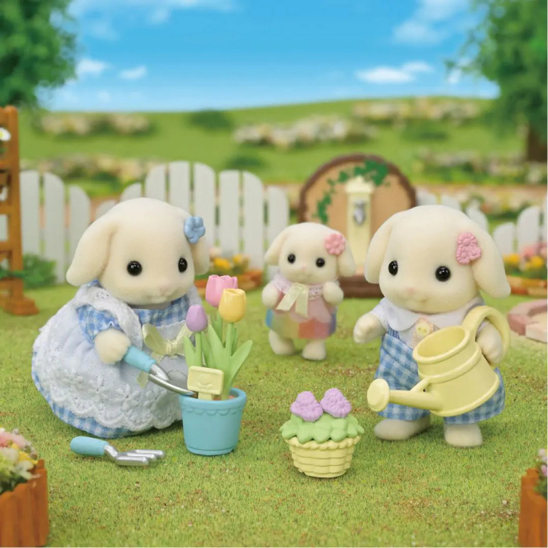 EPOCH Sylvanian Families - conjunto de brincar de flores e jardim com figuras