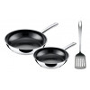 Conjunto de frigideiras SILIT Talis com espátula, 20 e 24 cm, aço inoxidável/preto