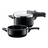 SILIT Silargan Sicomatic t-Plus Conjunto de panelas de pressão 4,5L + 3,0L, 22cm, preto