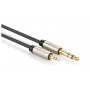 Cabo de áudio UGREEN TRS de ficha jack 3,5 mm para ficha jack 3,5 mm 5 m cinzento (10630)