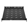 Prateleira para rack Intellinet - com calhas variáveis, montagem fixa - preto, RAL 9004 - 1U - 48,3 cm (19)