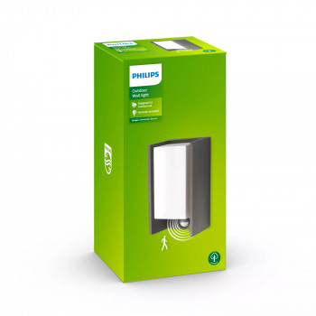 Aplique de parede Philips myGarden IR ES Bridge 42W com detetor de movimento antracite
