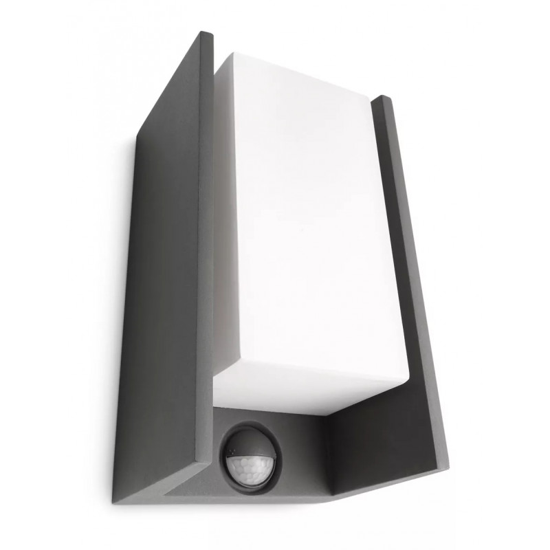 Aplique de parede Philips myGarden IR ES Bridge 42W com detetor de movimento antracite