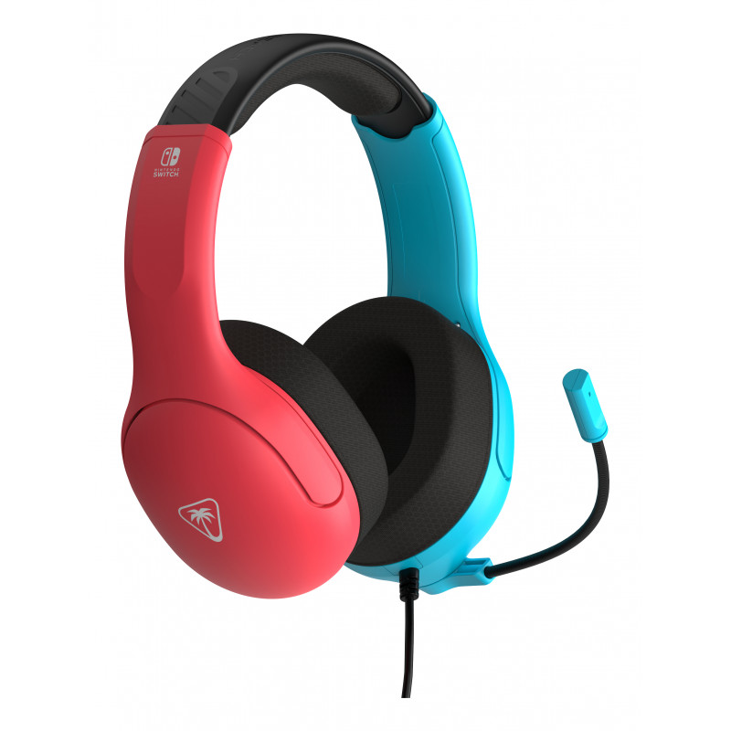 Turtle Beach Airlite Fit headset gaming com fios - azul néon e vermelho TBS-8002-25