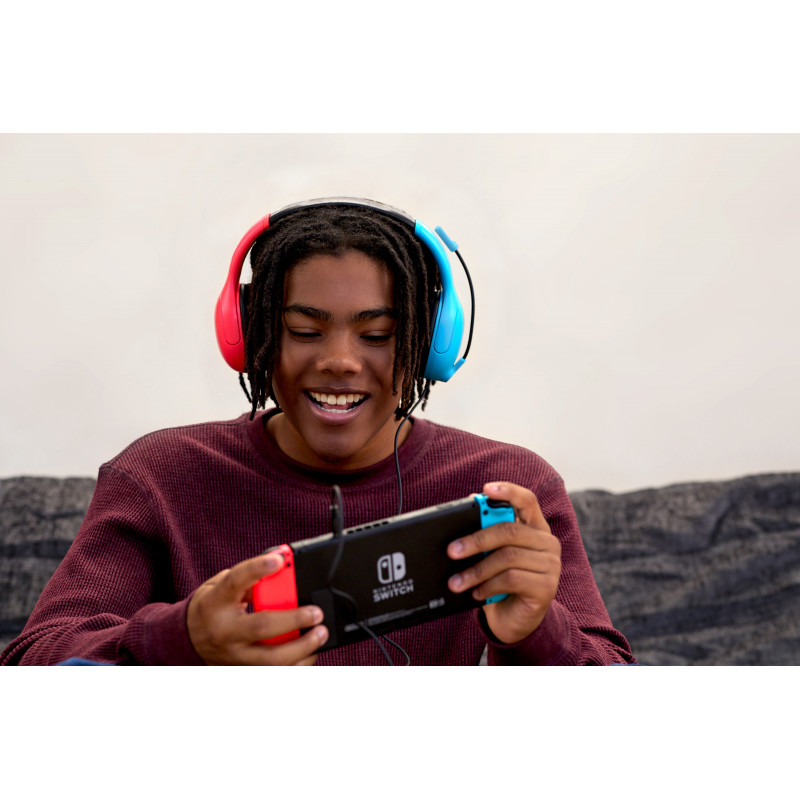 Turtle Beach Airlite Fit headset gaming com fios - azul néon e vermelho TBS-8002-25