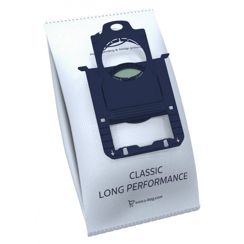 Sacos para aspirador AEG GR201SM s-bag Classic Long Performance, pack de 8, azul/branco, para VX4 Série 900 168 824