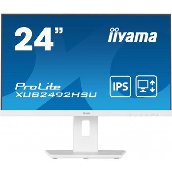 Monitor Iiyama ProLite XUB2492HSU-W5 23,8 inch Full HD IPS com hub USB e suporte de altura ajustável