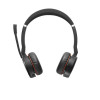 Headset sem fios estéreo Jabra Evolve 75 MS com cancelamento ativo de ruído, certificado Microsoft Teams, conectividade Bluetooth dupla, Busylight, on-ear, preto