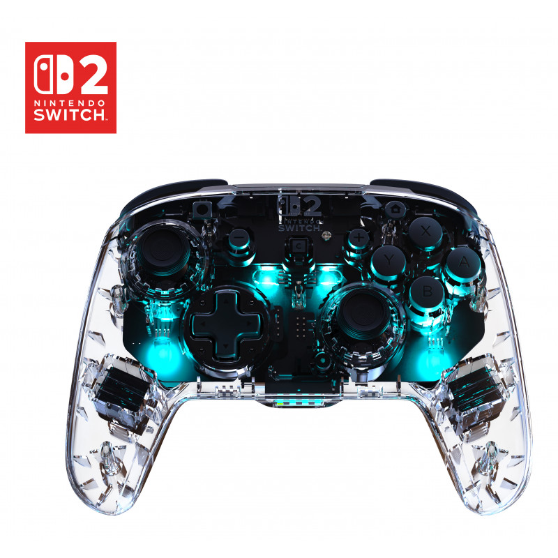 Comando de gaming sem fios Turtle Beach Afterglow Transparent Wireless RGB para Nintendo Switch 2