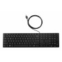 HP Desktop 320K Teclado USB com Fio – Layout Belga AZERTY, Preto, Tamanho Completo com Teclado Numérico, Resistente a Salpicos, para Thin Clients e Desktops (9SR37AA#AC0)