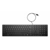HP Desktop 320K Teclado USB com Fio – Layout Belga AZERTY, Preto, Tamanho Completo com Teclado Numérico, Resistente a Salpicos, para Thin Clients e Desktops (9SR37AA#AC0)