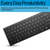 HP Desktop 320K Teclado USB com Fio – Layout Belga AZERTY, Preto, Tamanho Completo com Teclado Numérico, Resistente a Salpicos, para Thin Clients e Desktops (9SR37AA#AC0)