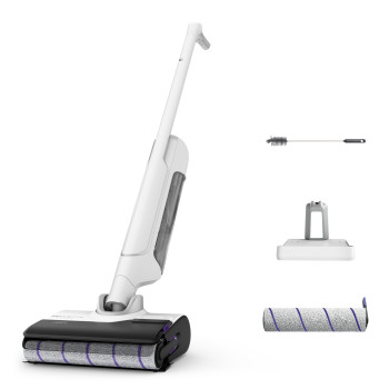 Rowenta GZ7540 X-Clean 10 aspirador sem fios de água e pó, 60 min de autonomia, autolimpeza e auto-secagem, ecrã LED, 3 modos, depósito de água limpa de 0,9L