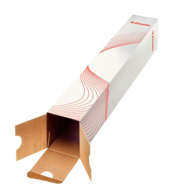 LEITZ Esselte tubos de envio quadrados dobráveis 75 x 75 x 750 mm, cartão canelado, empilháveis, para envio postal e arquivo, 10 unid. (20957)