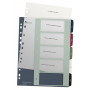 Leitz separador 1235 Style DIN A4 1-5 polipropileno multicolor 5 separadores extra-largos, imprimível em PC 1235-00-00