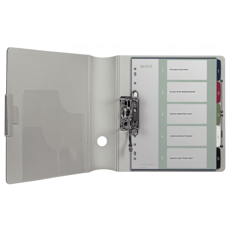 Leitz separador 1235 Style DIN A4 1-5 polipropileno multicolor 5 separadores extra-largos, imprimível em PC 1235-00-00