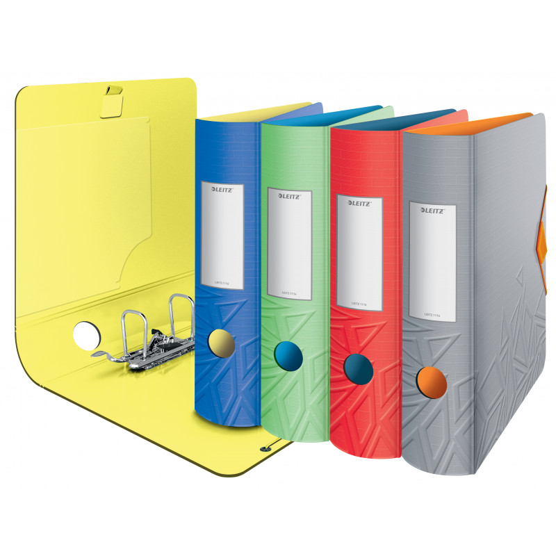 LEITZ Active Urban Chic dossiê de arquivo A4 82 mm Stratos cinzento espuma de poliuretano aspeto duplo 1116-00-32