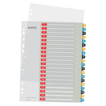 Leitz 12490000 separador numérico A4 12 separadores polipropileno