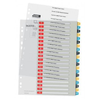 Leitz 12490000 separador numérico A4 12 separadores polipropileno