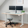 LEITZ Ergo Slim Suporte para dois monitores, com grampo de secretária, preto 61640095